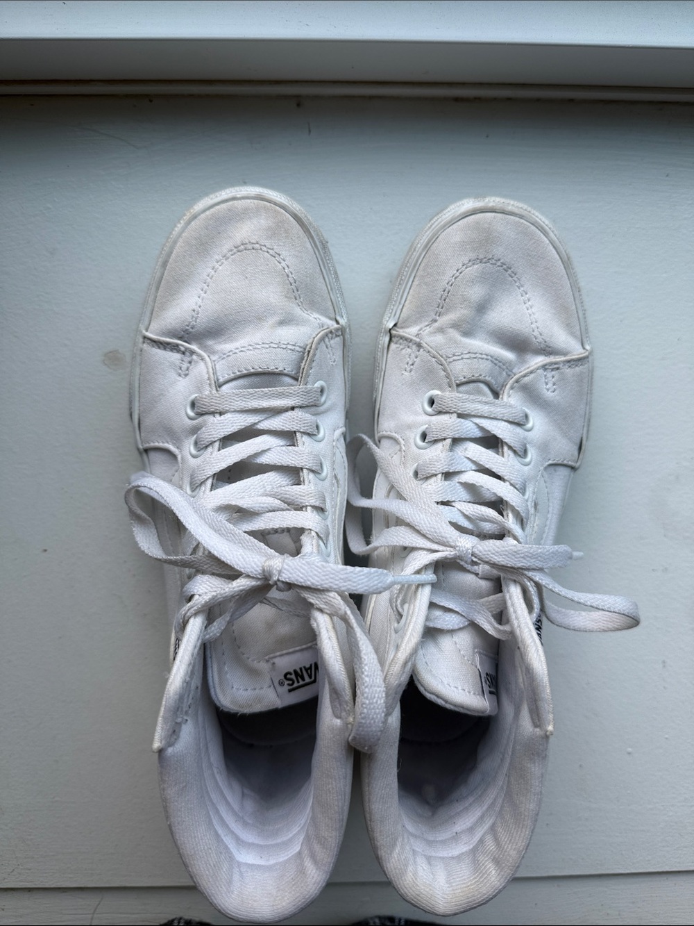 Vans White Canvas High-Tops